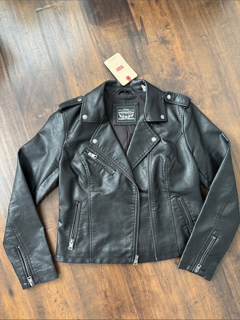 Levi's Black Faux Leather Asymmetrical Moto Jacket